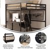 Flash Furniture Espresso Full Loft Bed Frame with Desk and Ladder MH-LBD5-ESP-F-GG